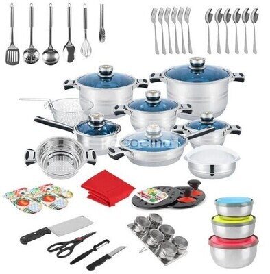 Dimora 60pcs stainless steel cookware set. Induction Friendly