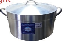Pardini medium height aluminum soup pot with lid 36cm
