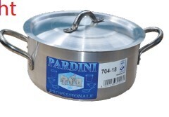 Pardini 704 Casserole medium height Aluminium stock pot 26cm (7Litres) by Kaluworks