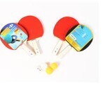 Table Tennis Set - 4 Long Handle Soft Grip Bats &amp; 4 Balls (Model: OD13804)