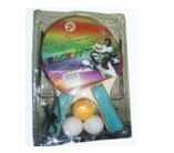 Striker sports table tennis set with 2 soft long handle bats 3 40mm balls, 1 net with posts, in clam shell packing OS08012