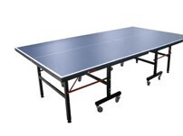 DunRun Table Tennis Table Model 301-3 - Double Folding Movable Blue with Full Accessories