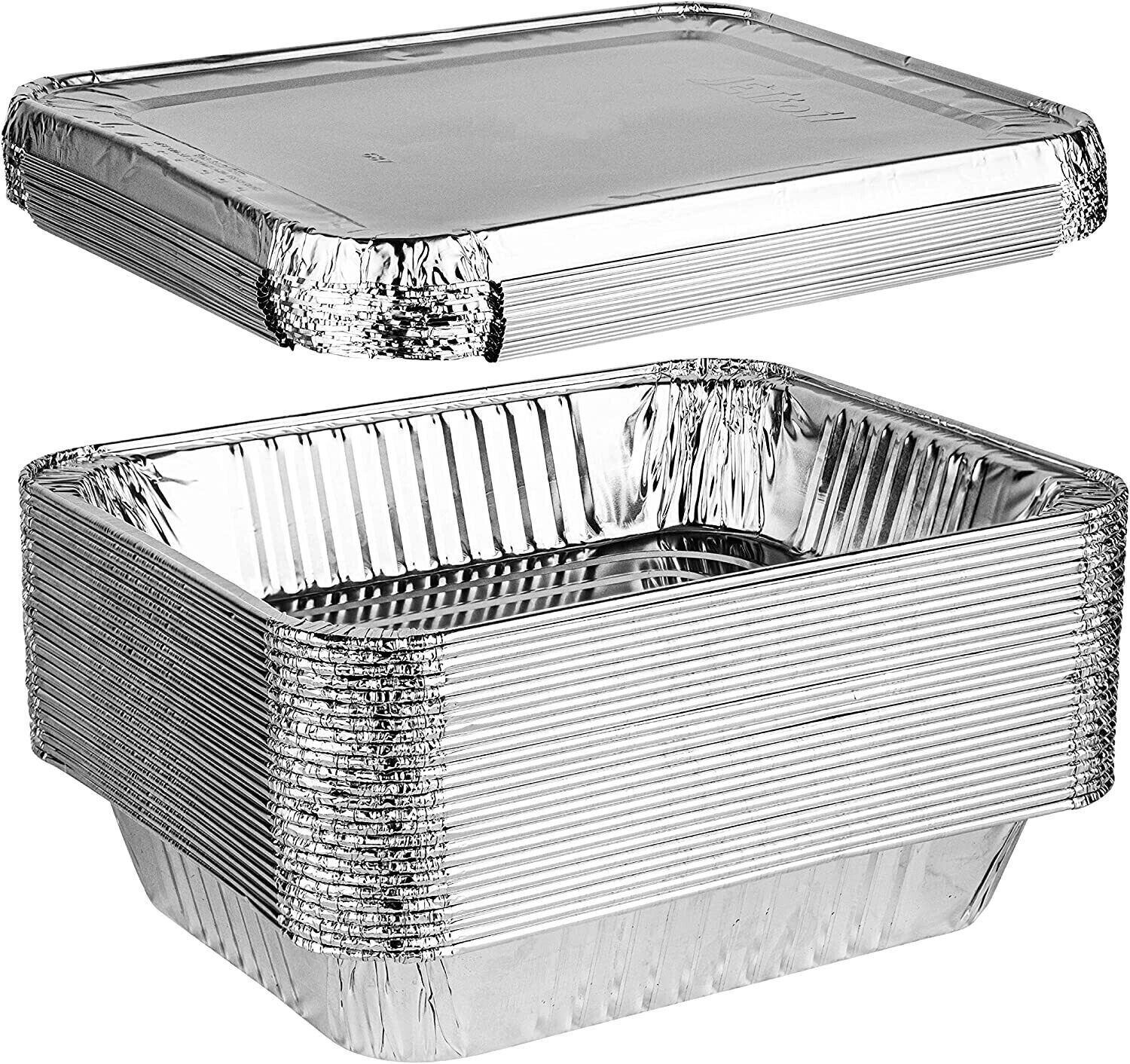 Statwrap aluminium food container rectangular 250ml with lid (10pcs)