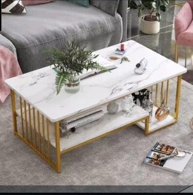 Marble effect luxury coffee table