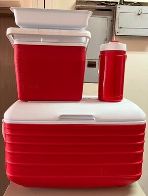 Thermos 3 pieces cooler box set -cooler 47litres, cooler 7 litres, cooler Jug 2 litres
