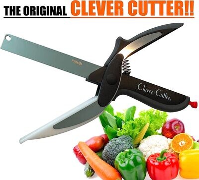 Clever Cutter 2-in-1 Knife &amp; Cutting Board - The Original Quick Solution for Chopping Fruits, Vegetables, Meats, Cheeses, and More in Seconds (CK-14)