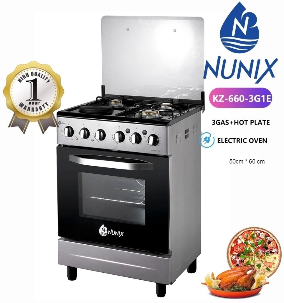 Nunix KZ-660-3G1E 60x60cm 3+1 electric cooker