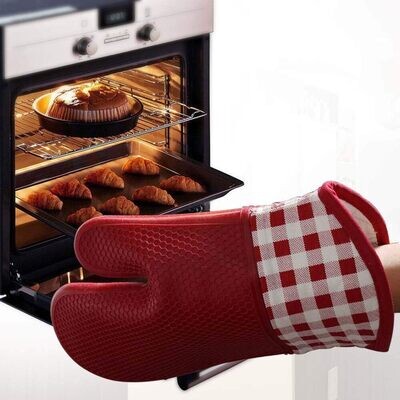 Silicon Oven Glove Insulated Heat Proof glove 29cmx18.5 1pc
