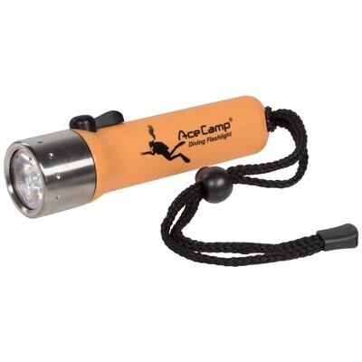 Acecamp 1013 Led Diving Flashlight 4Xaa Batteries, 50-100M Underwater Ace Camp Yellow