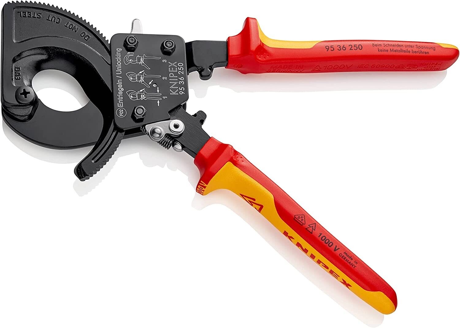 Knipex 95 36 250 Cable Cutters 9,84&quot; VDE-tested in black
