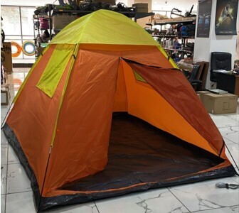 Camping Tent With Window &amp; Ground Sheet - Spacious 6-person Camping Shelter KST-600