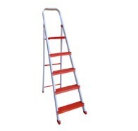 Classic Step Domestic Ladder 4 Step With Platform, Aluminum, Size - H 172Cm X W 43Cm X 91Cm, Thickness 1.2Mm (Cl104)