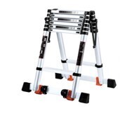 Aluminium telescopic ladder 3.8M +3.8M DLT512B