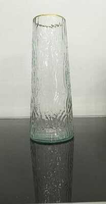 Glass Vase Transparent Glass Vase Tabletop Flower Pot Living Home Decoration 20cm