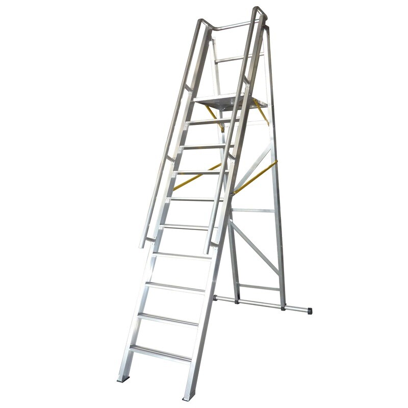 Sunpower Aluminium Folding Platform And Step Ladder, 3.5M Standing Height RLAP-D-35