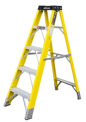 Fiberglass Step Ladder With Aluminium Steps 2.7M double sixed RLFP-M-09
