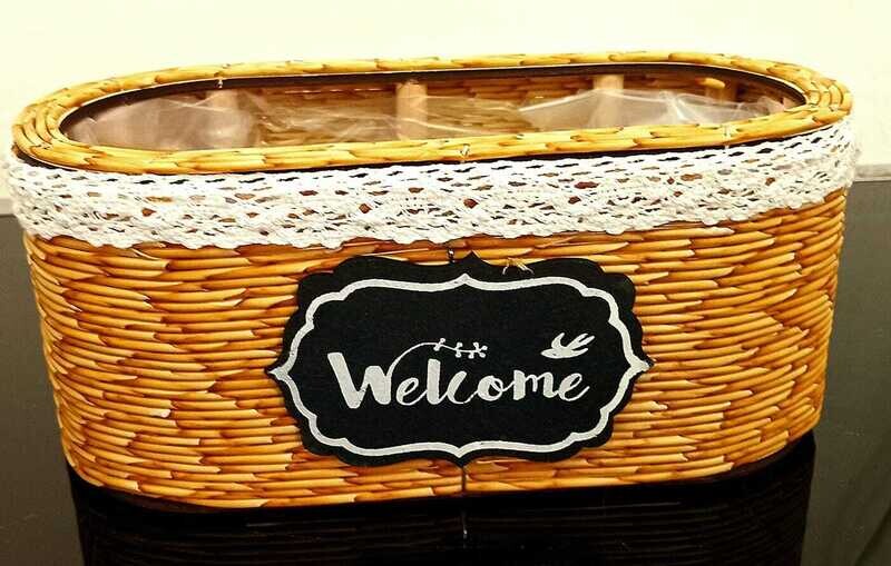 Bread serving Wicker Basket 26cm long woven basket storage