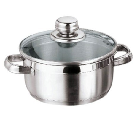 VINOD Titanium Triply Stainless Steel Sauce Pot with Cover 18CM casserole