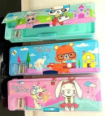 Kids Pencil Pouch With Sharpener And Compass box with 2 inbuilt sharpeners 267849 PARIS