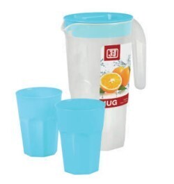 Double lock 1.5Litres jug with 2 cups #DL4302