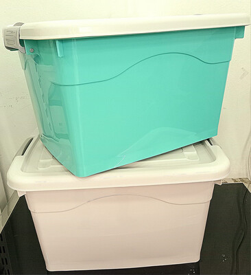 Plastic storage Container 120L with Lid and wheels. suitable for office, kids toys