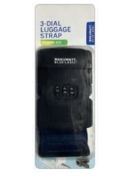 Smartrip 3-Dial Combination Security Luggage Strap with Label 810602 - Blue