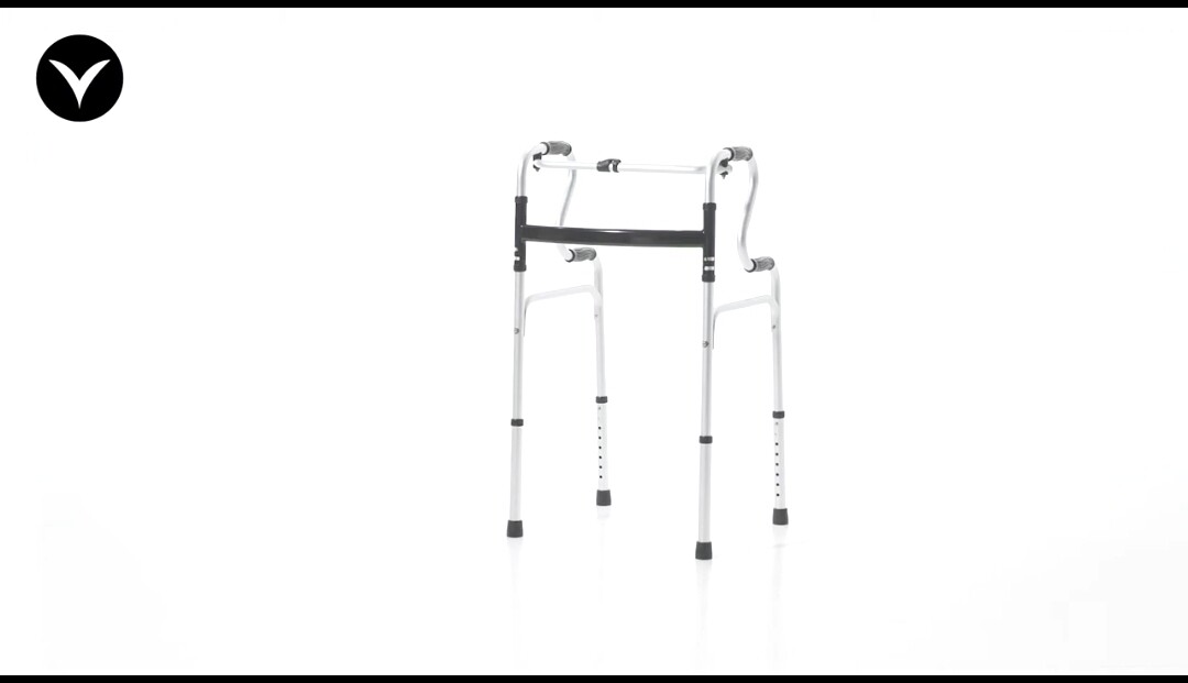 Vitility Height adjustable walker with commode stool allows patient to use support for standing up from sitting position. YM962LAS