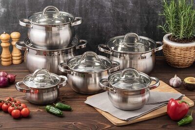 Edenberg 12pcs stainless steel cookware set EB-4065