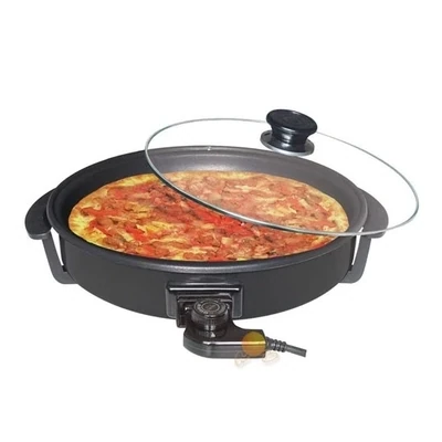 Sinbo SP-5204 Electric Pizza Pan - Portable Pizza Maker with 40cm Diameter and Non-Stick Interior
