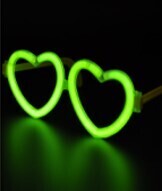 Heart Shaped Glowing Glasses 1 Set/Packing - Glow in the Dark (DB-GP010B)