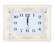 CLOCK 697H - Floral design frame with black numbers