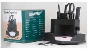 Desk Organizer Rotating 360.( Contains Scissor,Knife, Ballpens 2Pencils, Glue,Paper Clips,Memo And Ruler