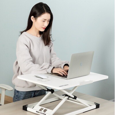 DELI 33406 Stand up laptop desk -(650Wx470Lx415H)mm White