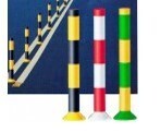 Security warning posts Black/Yellow Cylinder Shaped Delineator, Pe, Dia 90 X H 789Mm, Durable Rubber, 360 Degree Hi Visibility Eg Road Divider SE1950