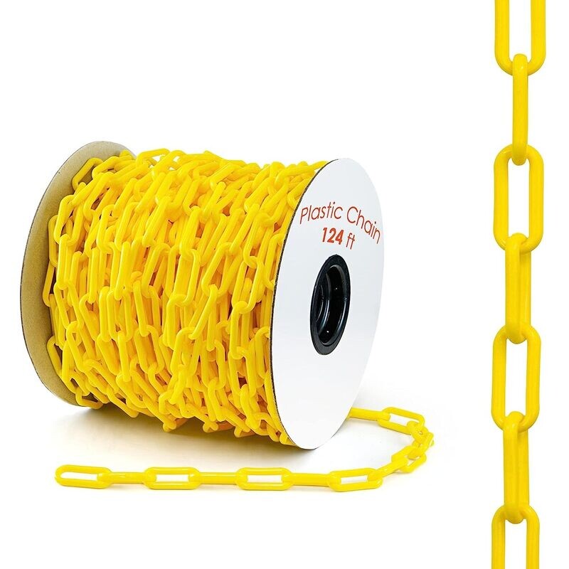 Plastic safety Chain 3Mm 50 M Length Yellow KLP01Y