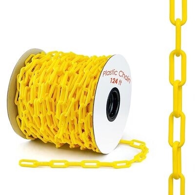 Plastic safety Chain 3Mm 50 M Length Yellow KL-P01Y