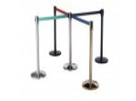 Crowd control Silver Base And Pole With 2M Silver Strap, With Base And Its Cap BPSS QUEUE