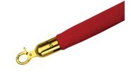 Stanchion Rope - Velvet Rope 28x1500mm With Hooks, Red (Model ROPE2-RD)
