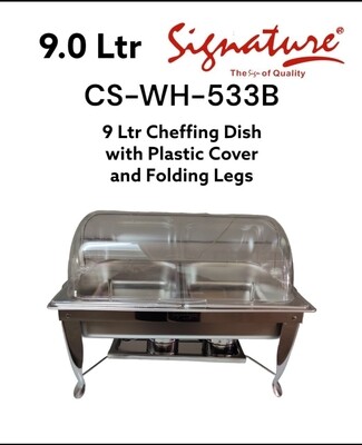 Signature 9.0 Ltr Cheffing Dish with Folding Legs and Plastic Cover Double Compartment
CS-WH-533B