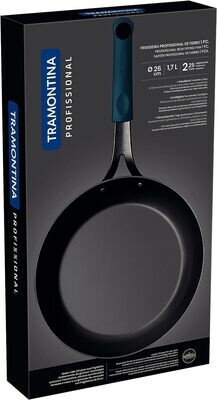 Tramontina 20766/026 Iron Frying Pan, Professional, 10.2 inches (26 cm), Induction Heating Compatible, Removable, Silicone Handle, Durable, Made in Brazil