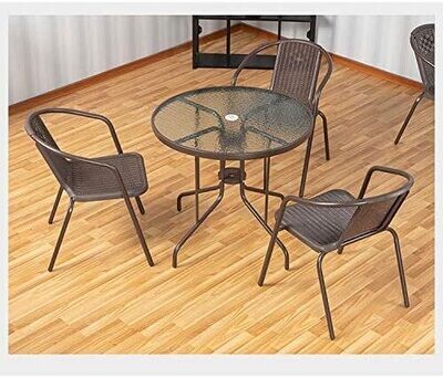 Nordic Garden Furniture Set Outdoor Garden Tables and Chairs Modern Casual Waterproof Foldable Chair Patio Furniture Outdoor Set 5 pcs YJ-9