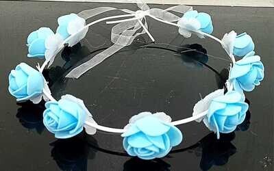 Baby Shower, Bridal shower Flower Crown,Floral Garland Headbands Boho Rose Head Band Women Lady Girl Hairband for Hat Ornament Bridal Wedding Hair Accessories