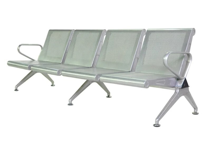 4 Seater Stainless Steel Waiting Chair, For office and hospital