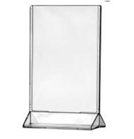 Acrylic Menu Display Holder 25x16cm - Upright Model 2905 for Photos, Menus, and Signages