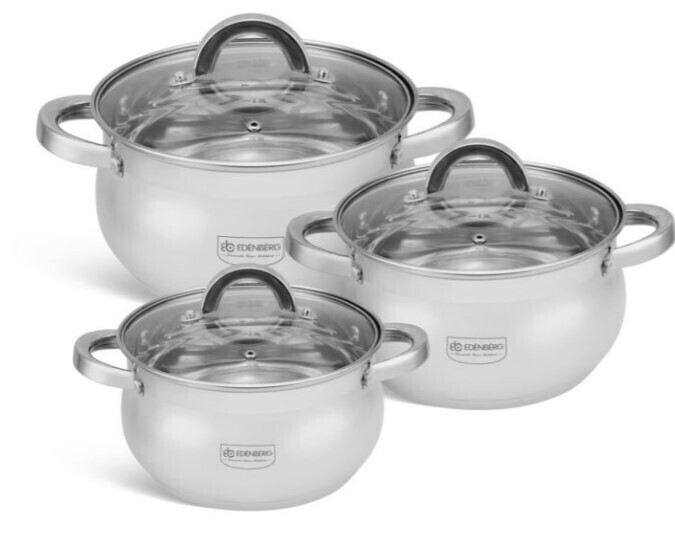 Edenberg 6pcs Stainless Steel Cookware Set EB-3716