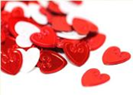 Red and White Lovely Heart Confetti 40pk/Outer MTLP-PA010