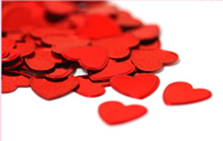 Red Lovely Heart Confetti 40pk/Outer MTLP-PA035