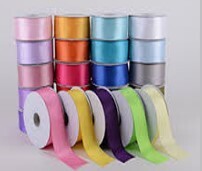 Satin ribbon 2.5CM, 25 YARDS/ROLL PINK A-14PK