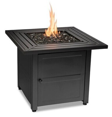 Propane Fire Pit Table, Iron, Ceramic Patio Heater Black JN-A-XX