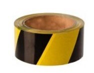 Yellow And Black PVC Plain Warning Tape 7.5cmX100mX 0.05mm WTNA02YB